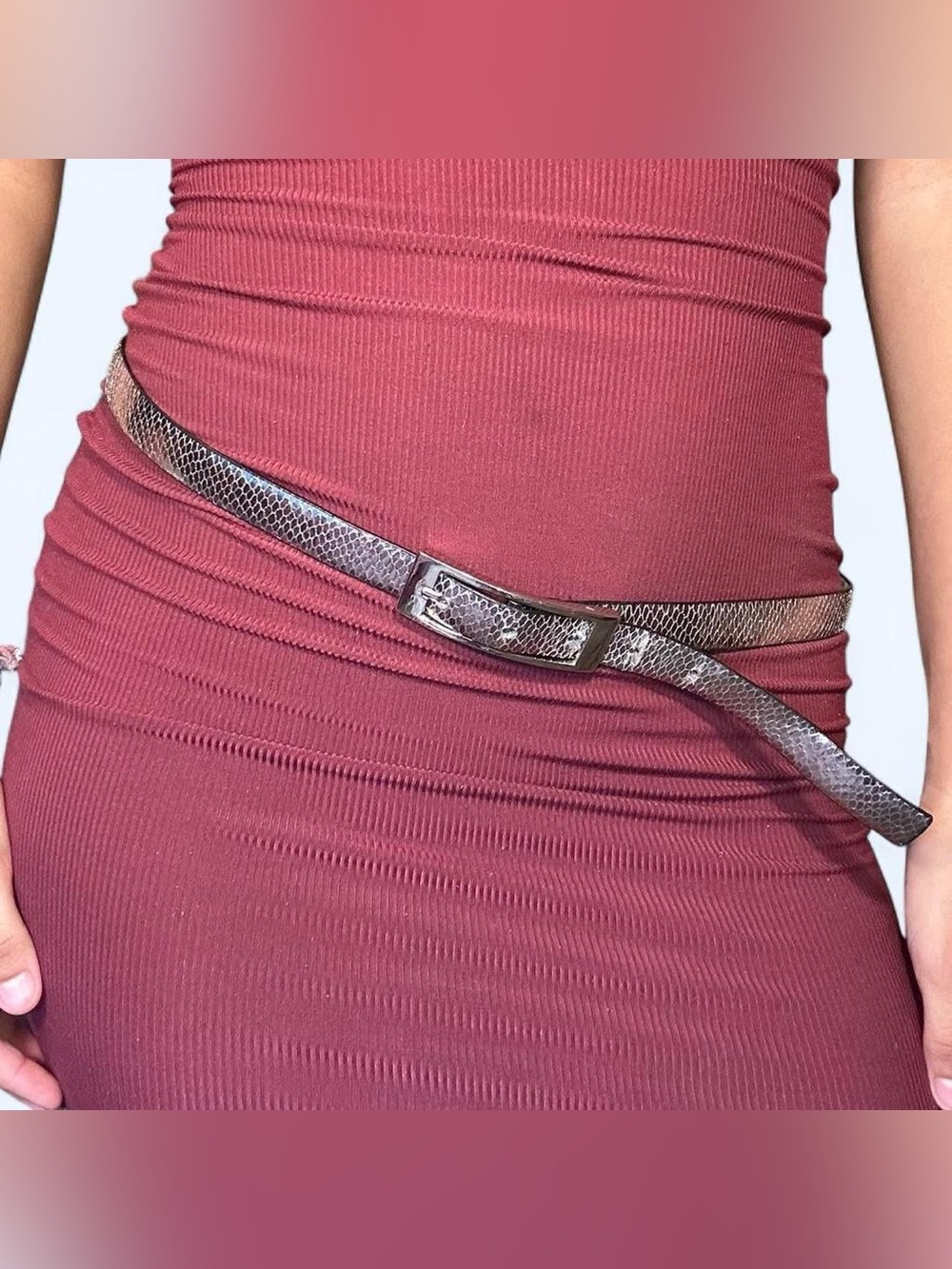 Grunge Silver Animal Leather Belt!